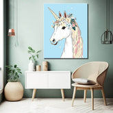 Paint-By-Numbers Unicorn With Flowers